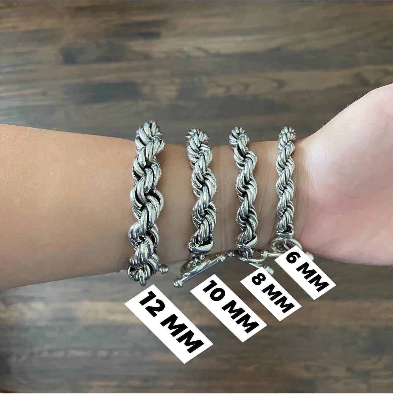 Sterling Rope Chain Bracelet