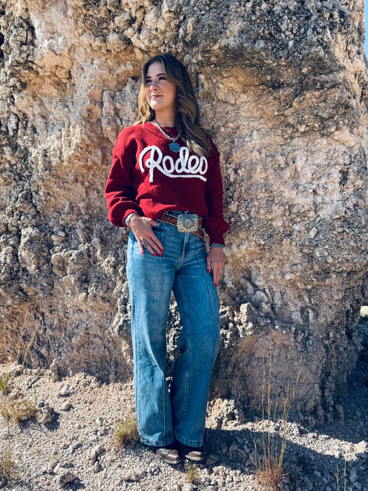 Rodeo Sweater in Burgundy