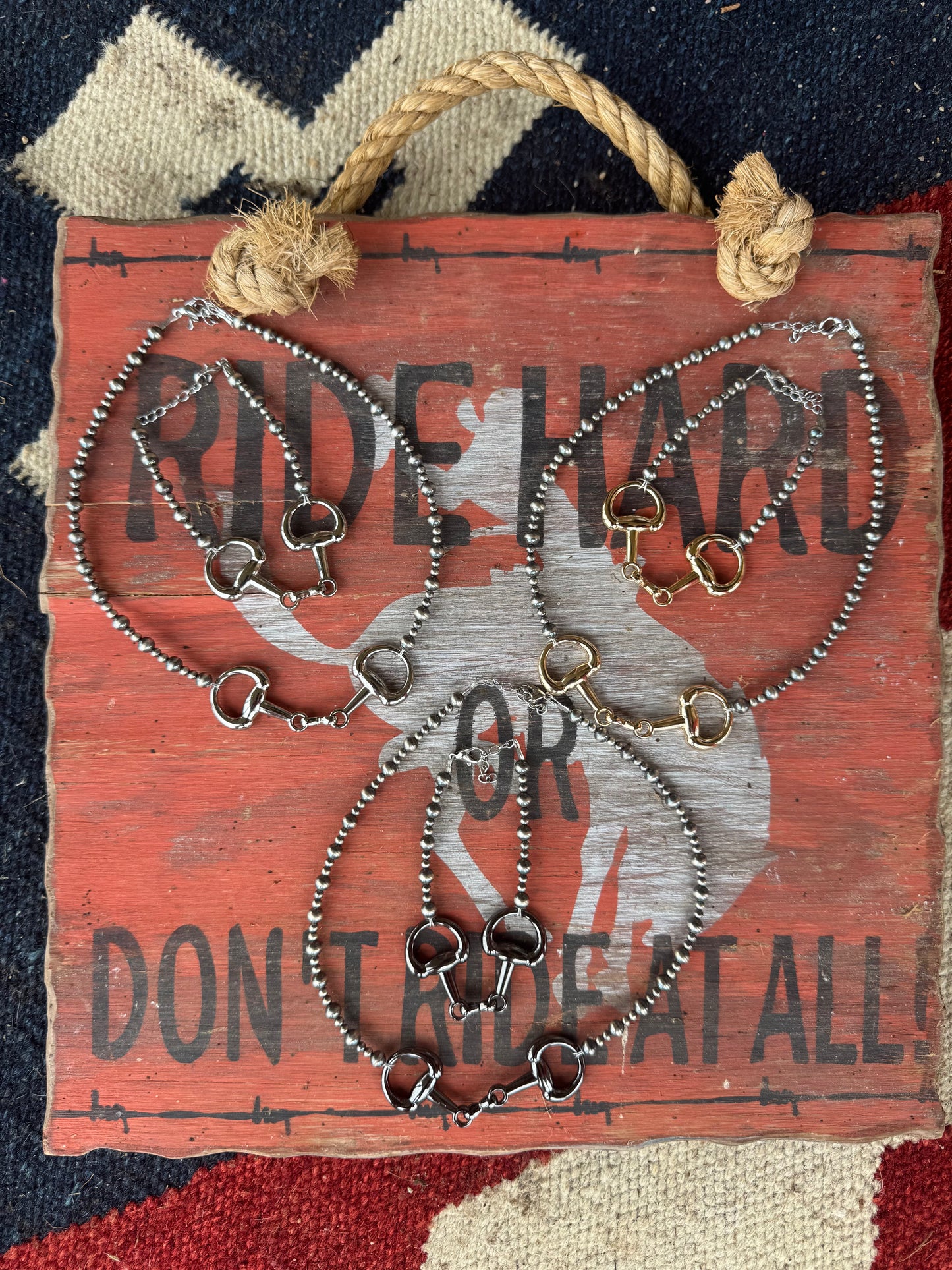 Snaffle Bit Necklace & Bracelet