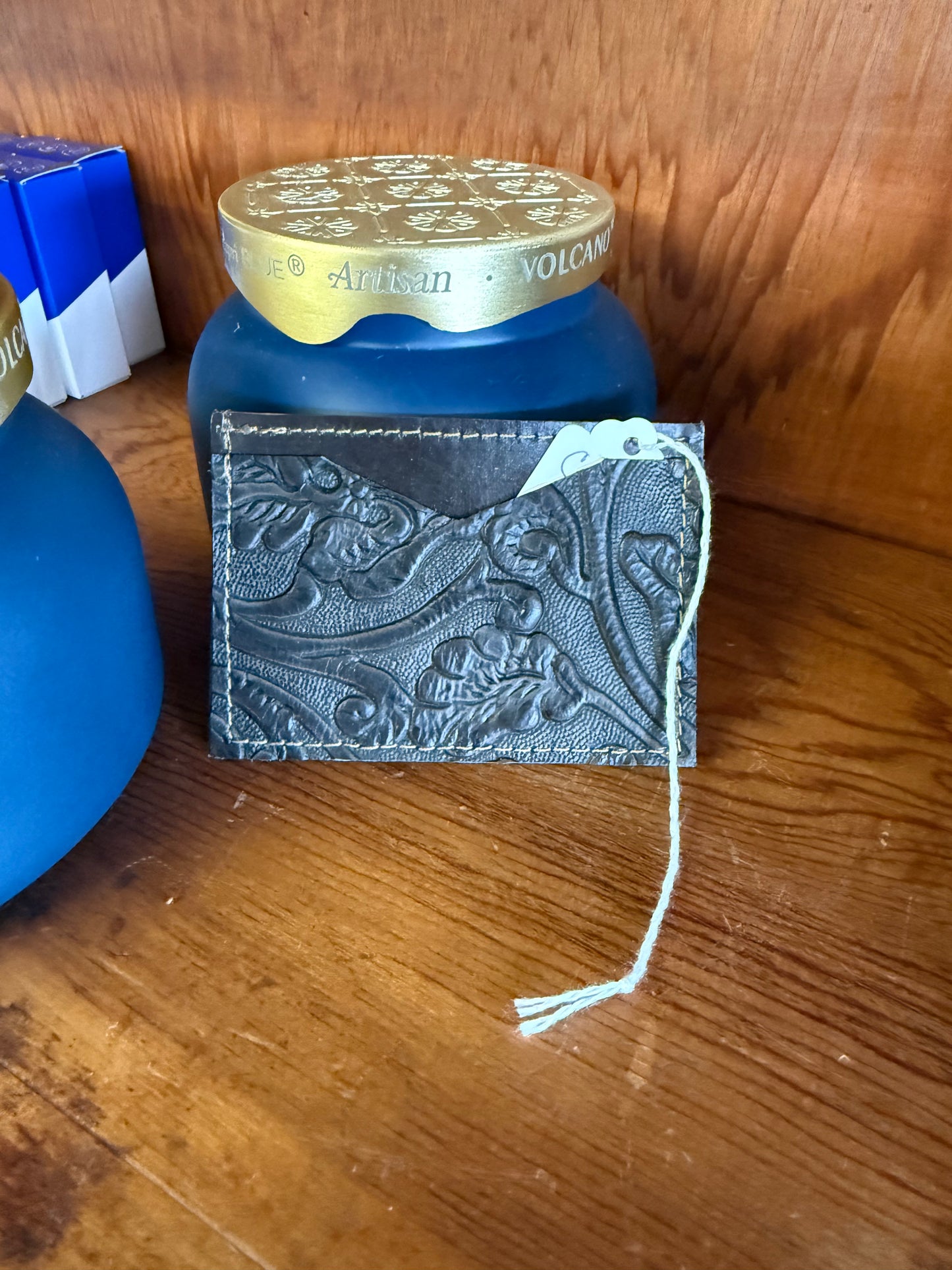 Dark brown card holder