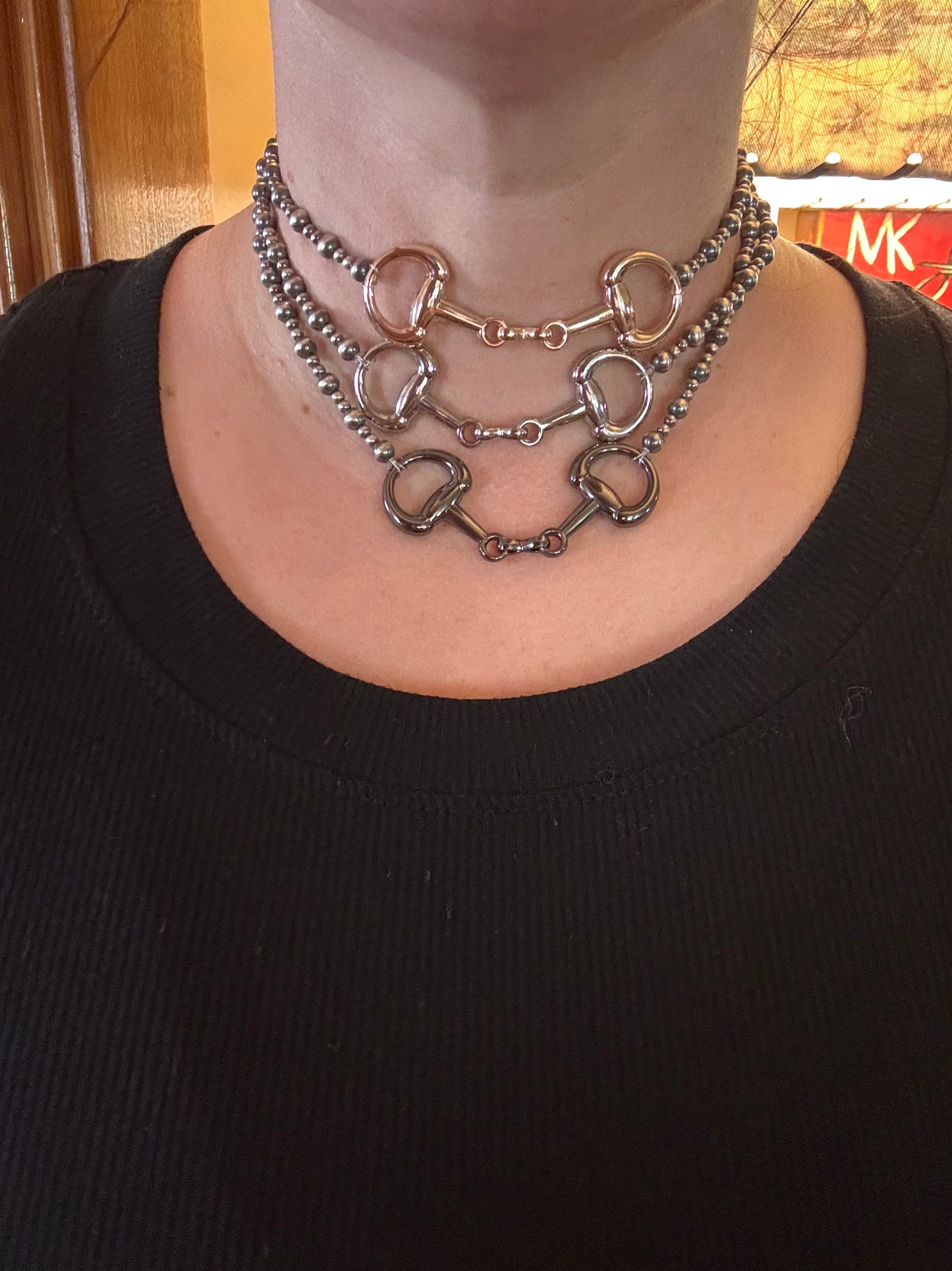 Snaffle Bit Necklace & Bracelet
