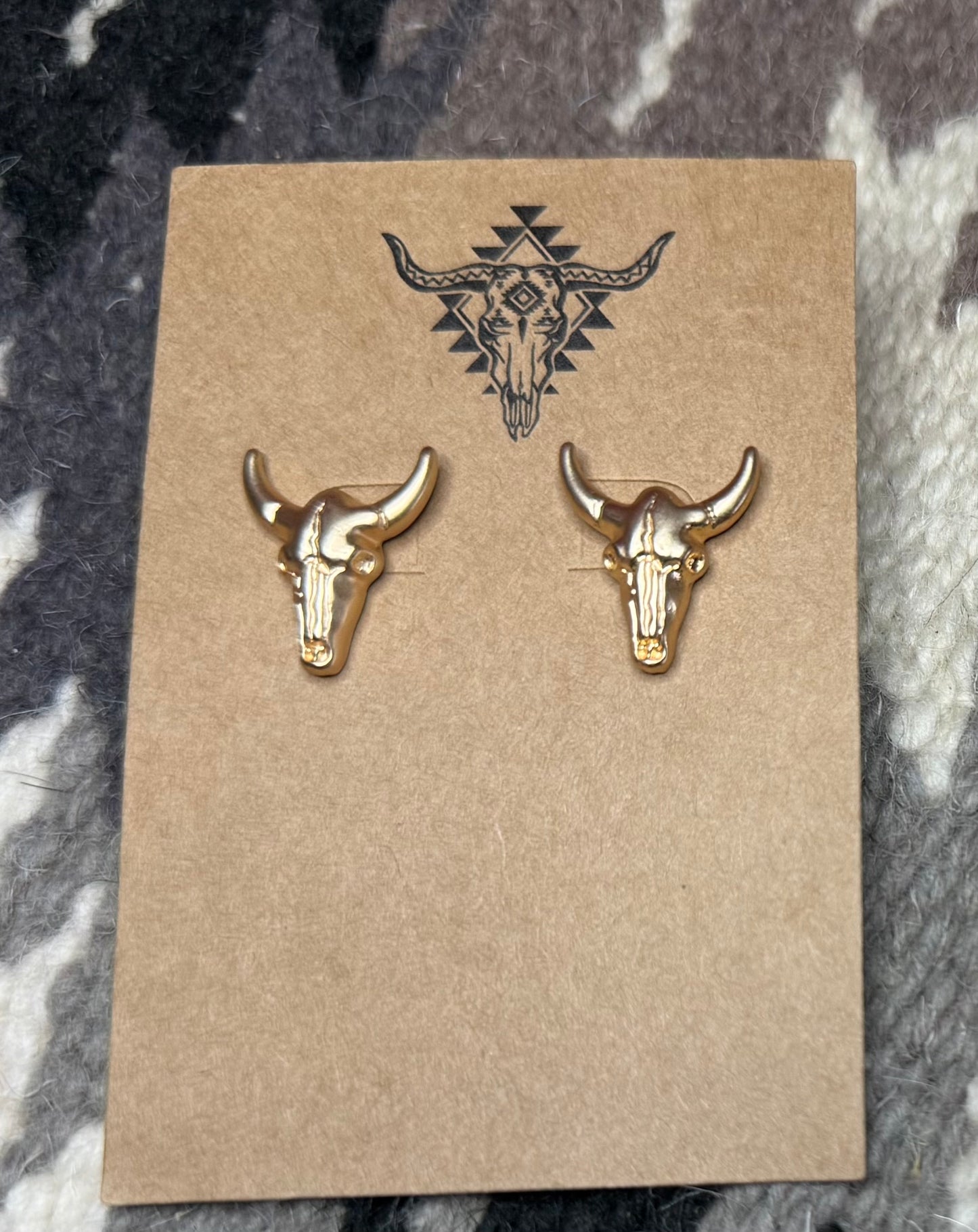 Bull Skull Earrings