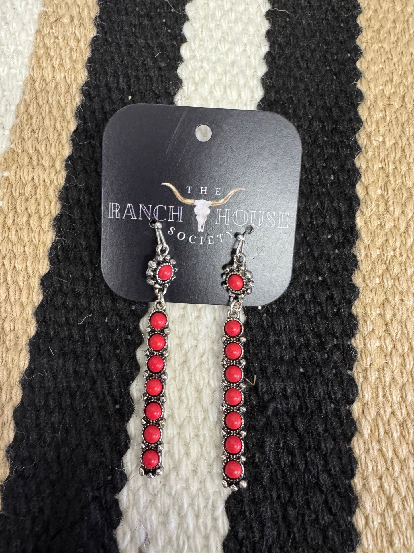 Red Dangle Earrings