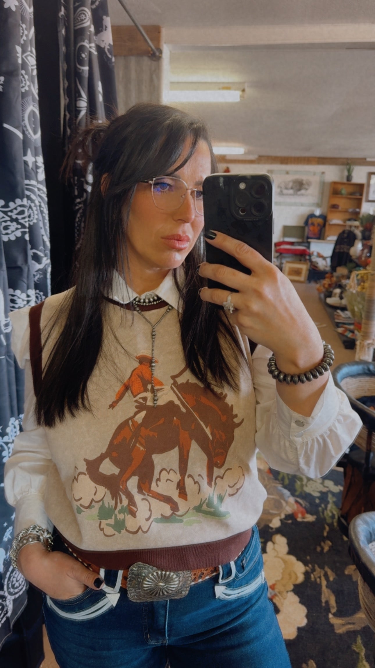 Bronc Rider Sweater Vest