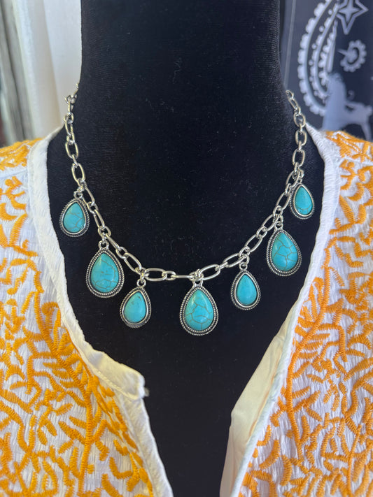Teardrop Turquoise Necklace