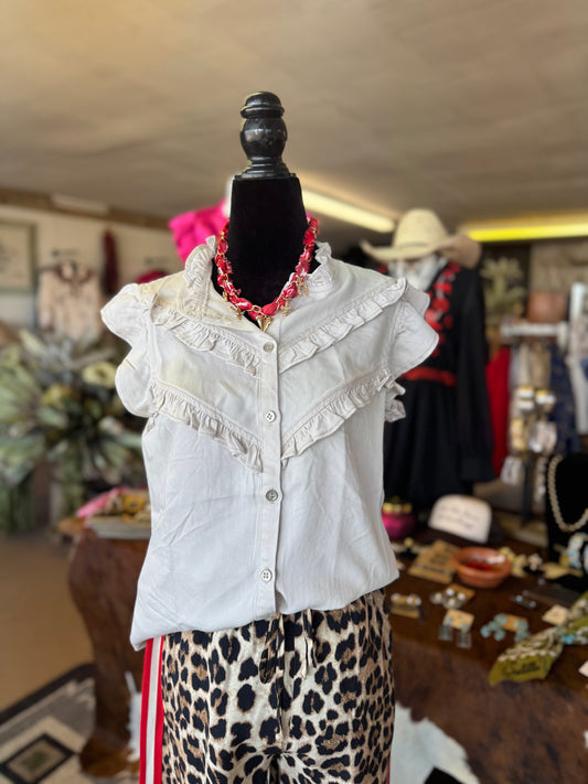 Bone Ruffle Top