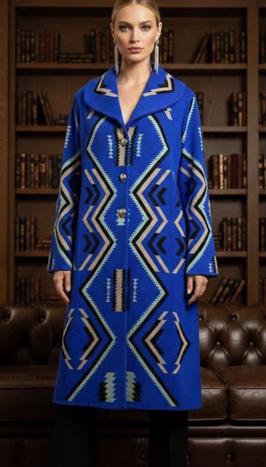 Blue Wool Coat
