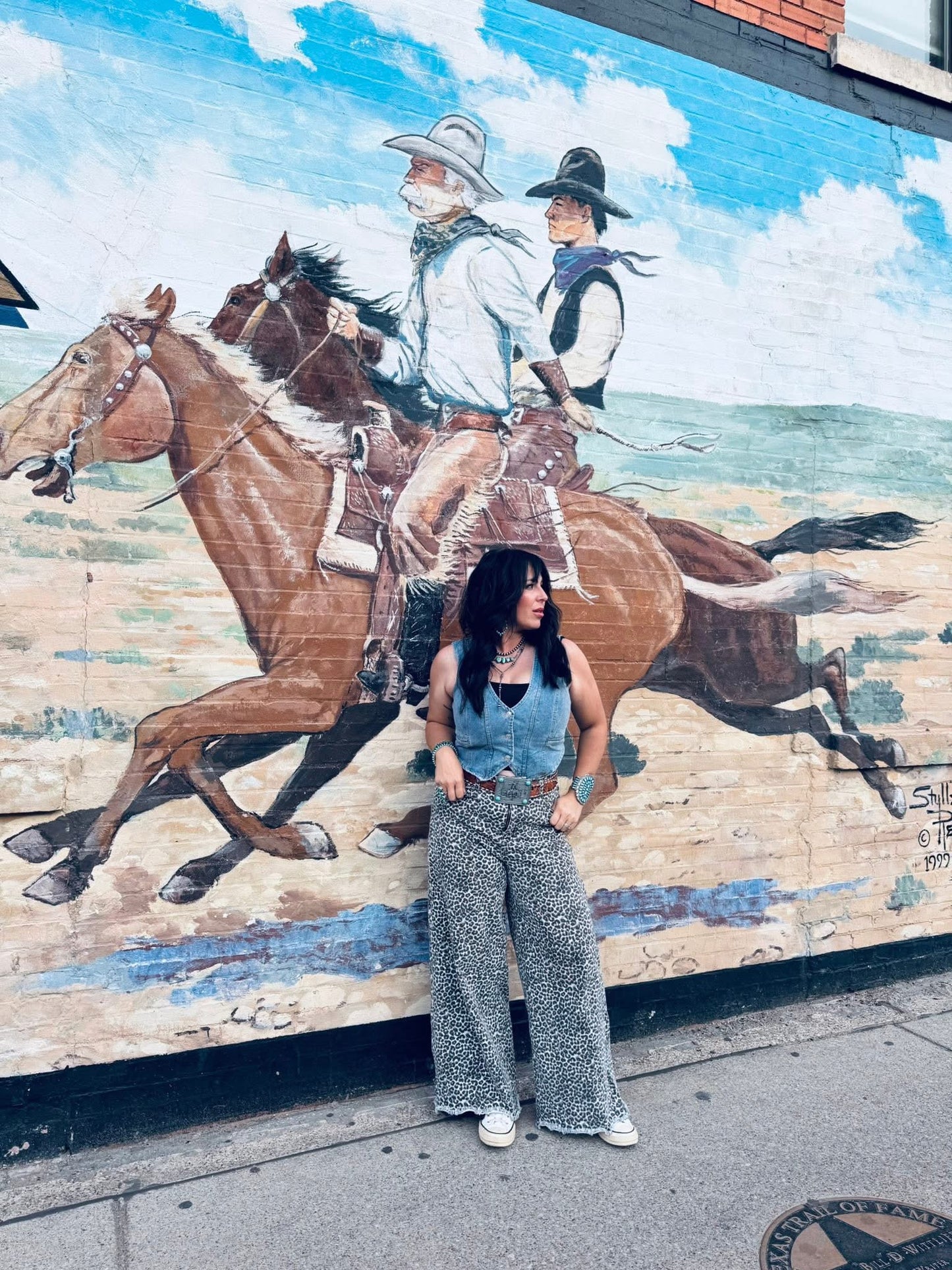 Leopard Wide Leg Pants- Plus Size