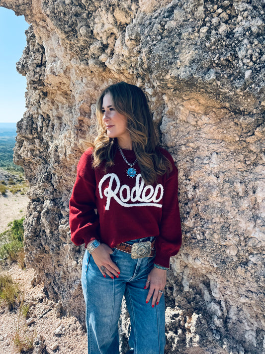 Rodeo Sweater in Burgundy