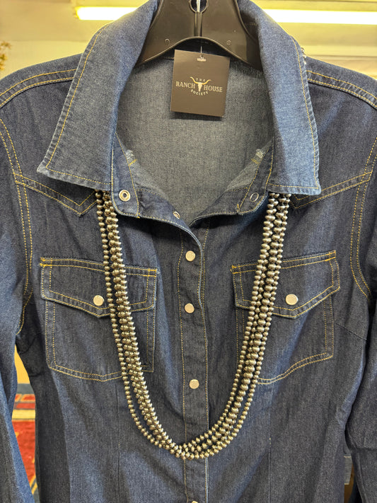 4 Strand Long Pearls