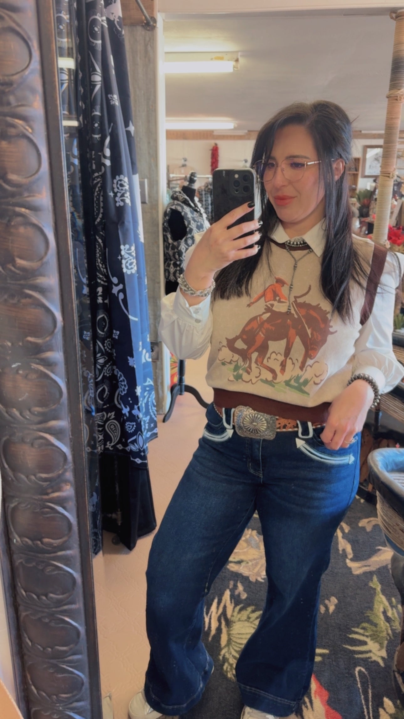 Bronc Rider Sweater Vest