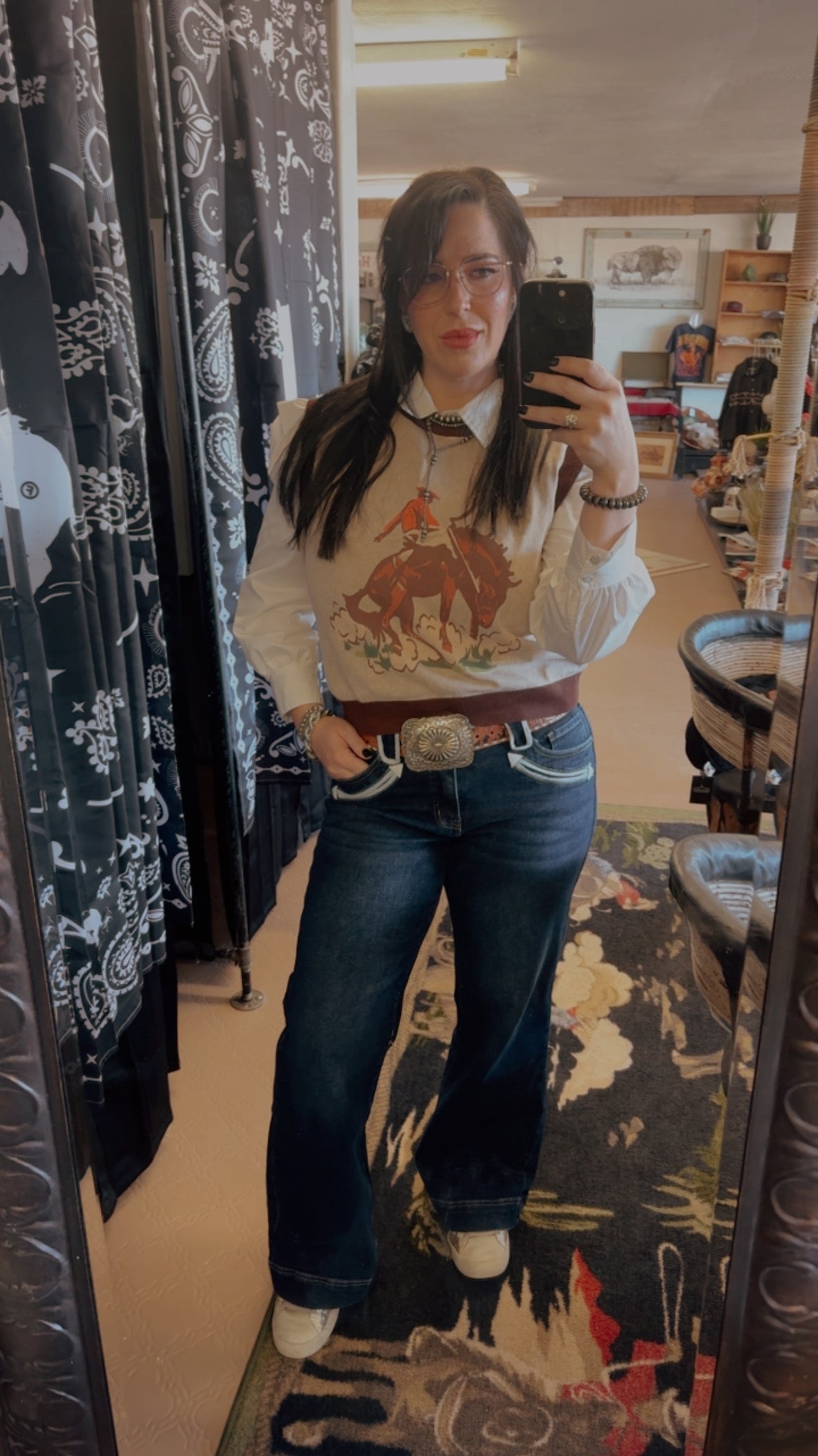 Bronc Rider Sweater Vest