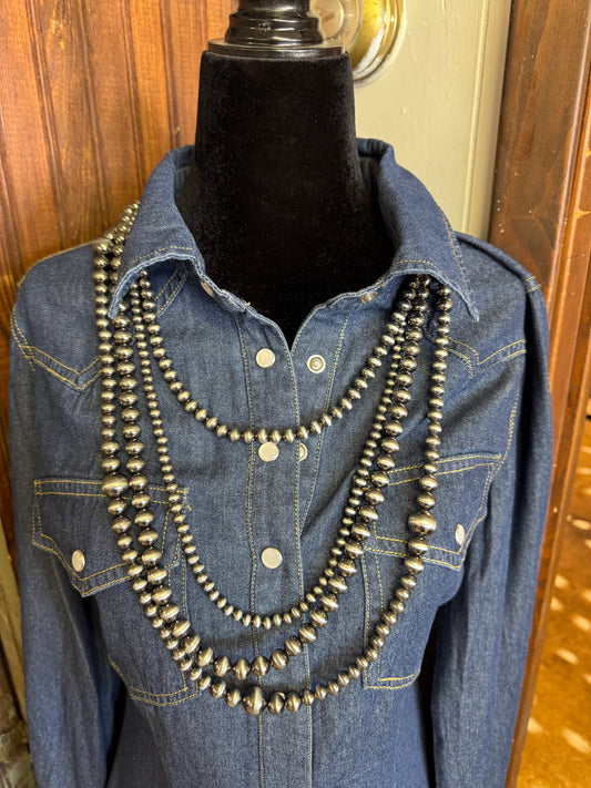 4 Strand Multi Layer Pearls