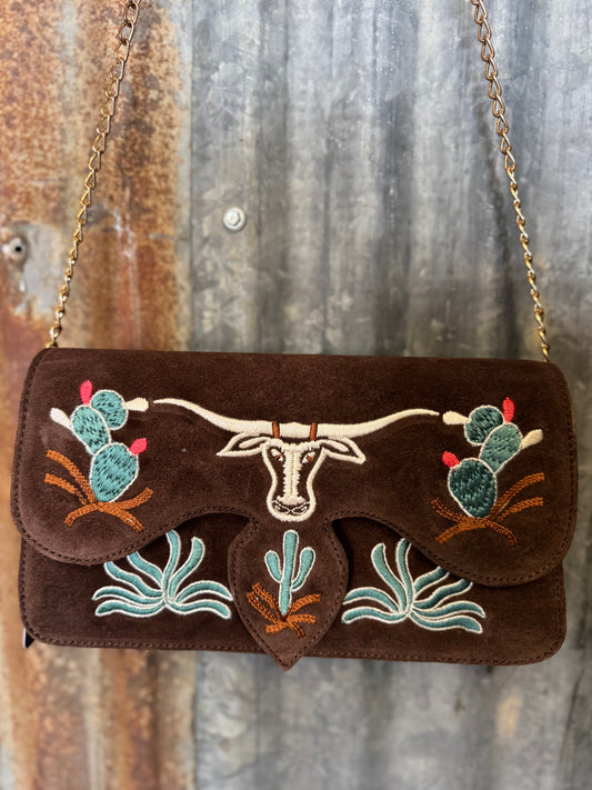Longhorn Crossbody Purse
