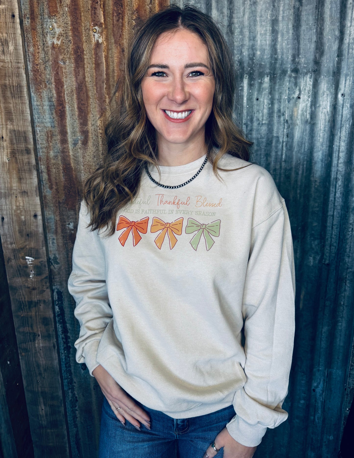 Grateful Thankful Blessed Sweatshirt