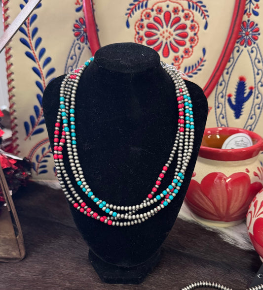 The Mesa Necklace- Available in Red or Turquoise