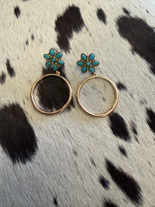 Gold Flower Earrings