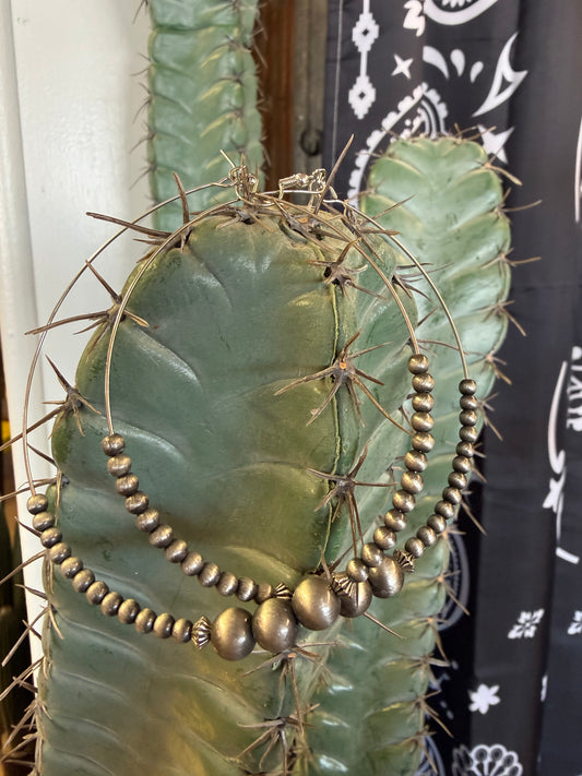 Navajo Pearl Hoop Earrings