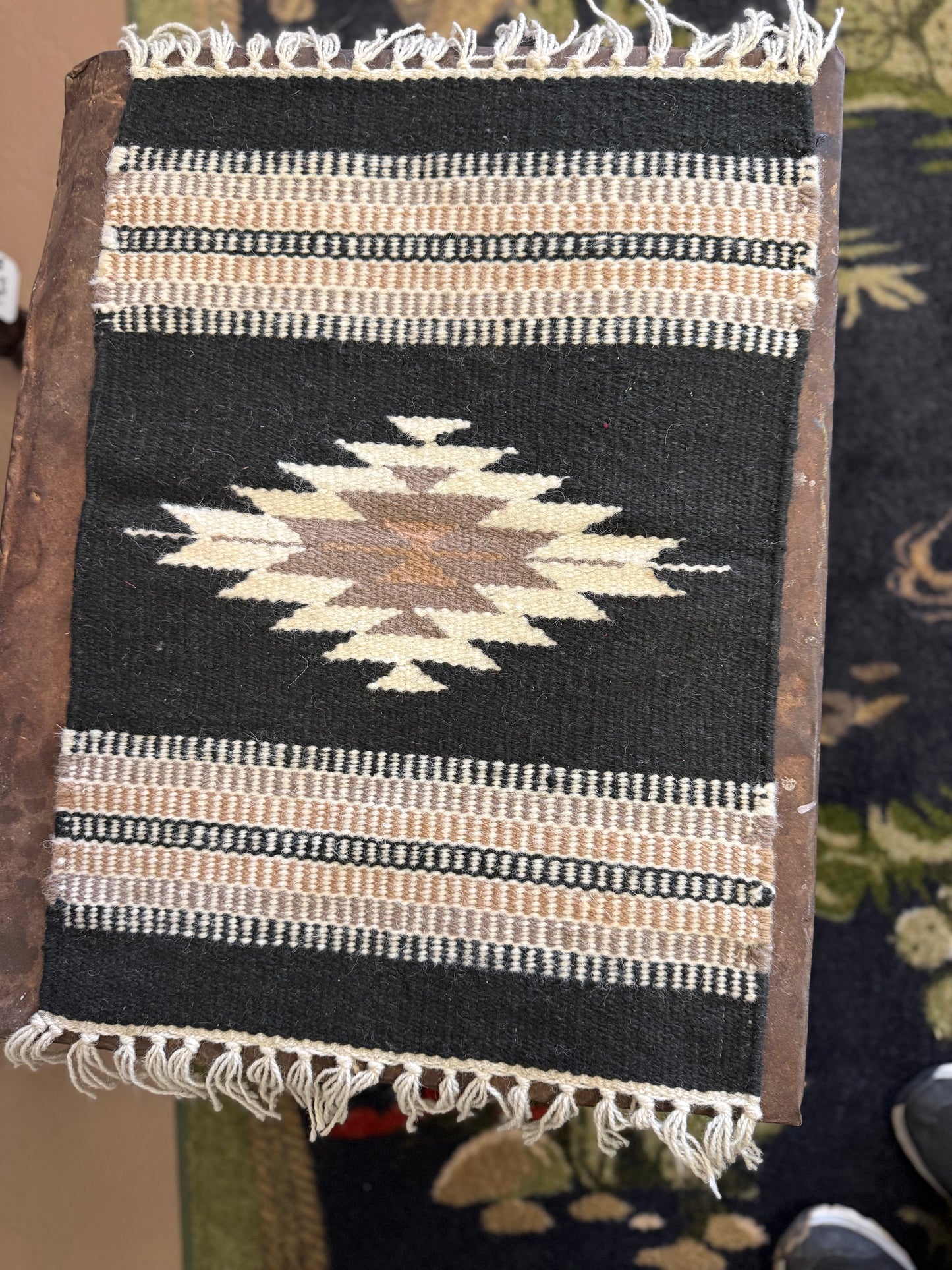 Aztec black rug
