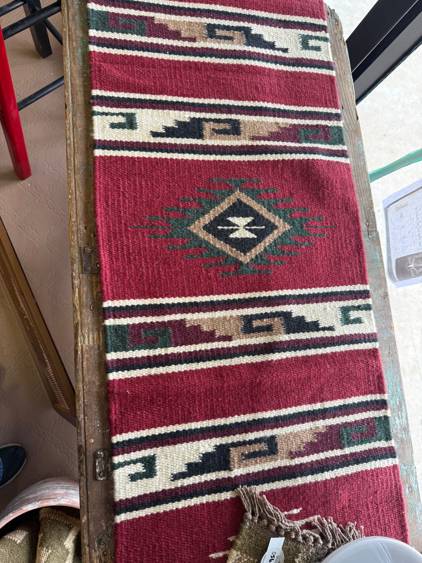 Burgundy runner