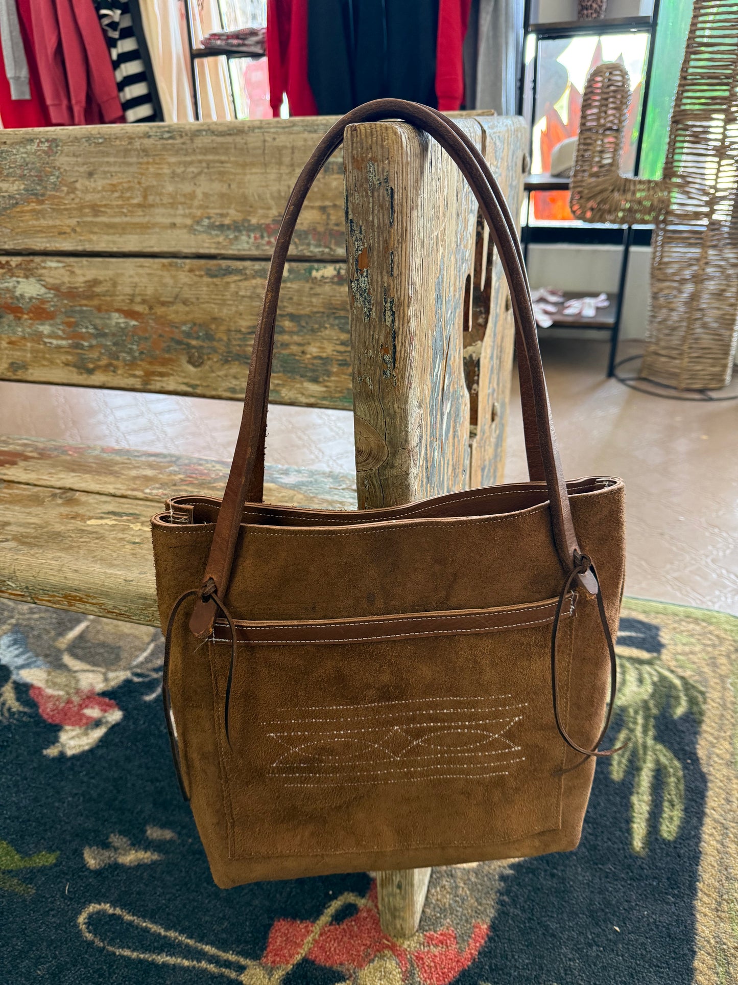 Rough out boot stitch  Purse