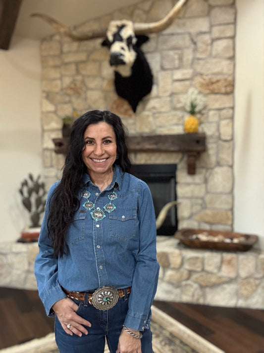 Classic Denim Pearl Snap