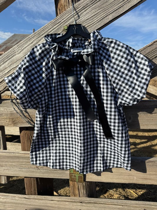 Black & White Gingham Blouse