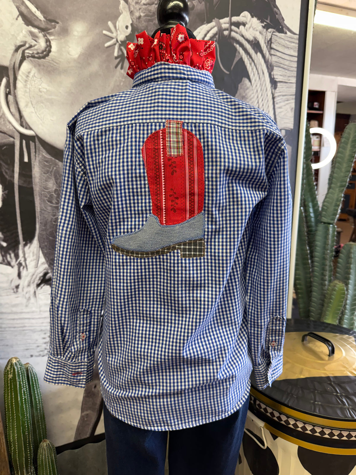 KIDS Blue Gingham Ralph Lauren Ruffle Blouse