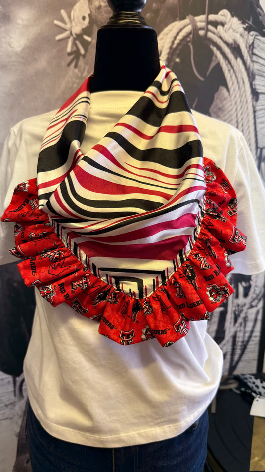 Striped TT Ruffle Scarf