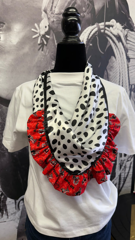 Polka Dot TT Ruffle Scarf