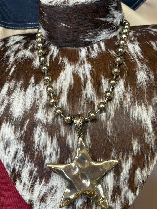 Hammered Star Necklace