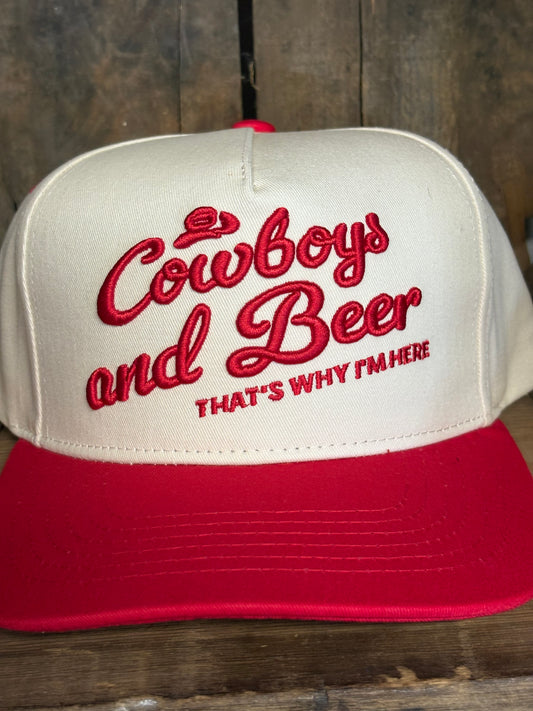 Cowboys & Beer Hat- Red