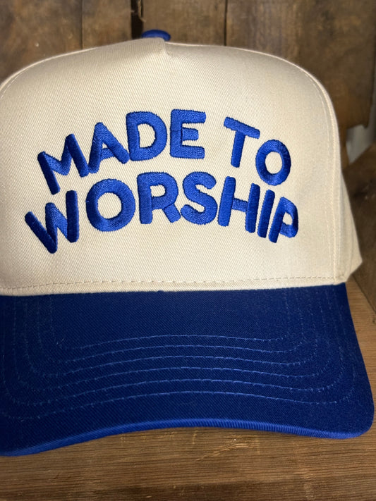 Made To Worship Hat- Blue