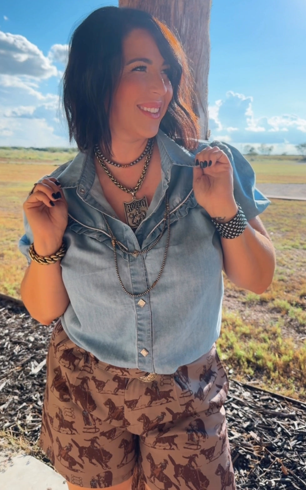 Howdy Ma’am Denim Button up