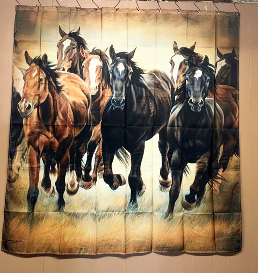 Horse shower curtain
