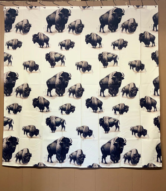 Buffalo shower curtain