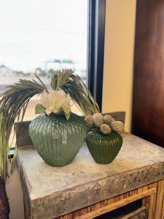 Sage Glass Vases- Small& Large