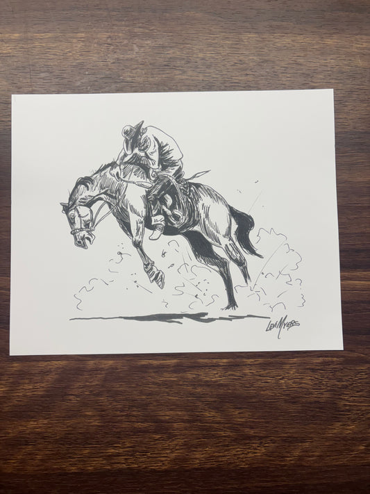 Bucked off Print by Levi Myers