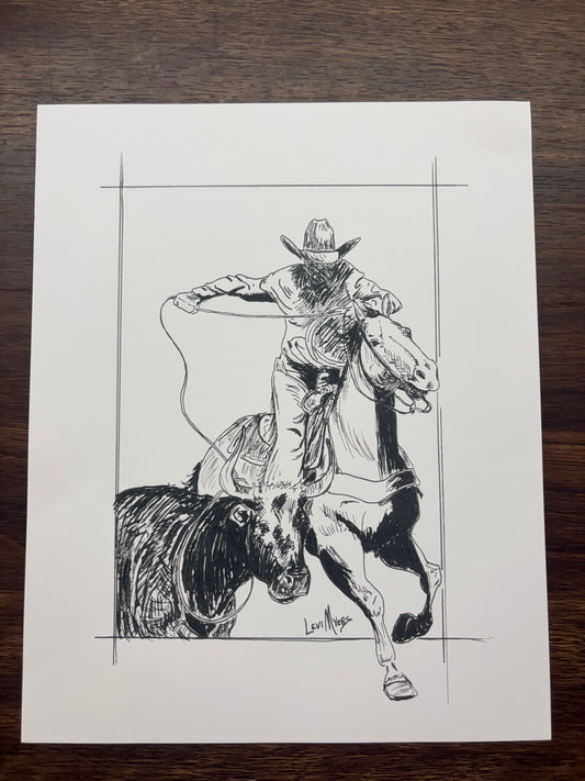 The Cowpuncher Print by Levi Myers