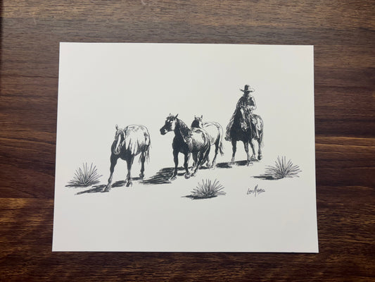 Jingling the Horses Print by Levi Myers