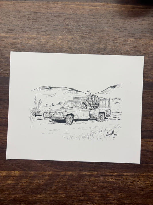 Ranch Rig Print By Levi Myers