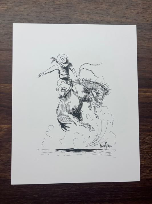 Bronc Buster Print by Levi Myers