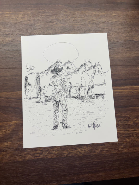 The Remuda Print by Levi Myers
