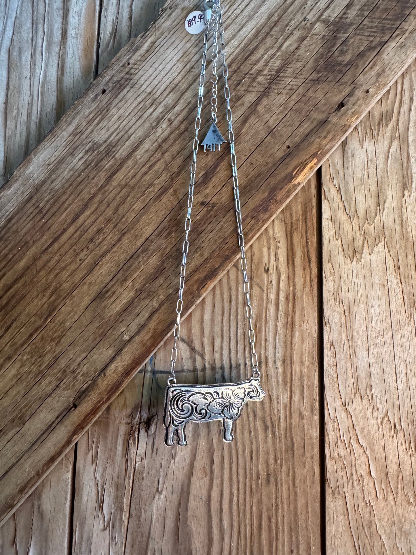 Engraved Show Cattle Necklace