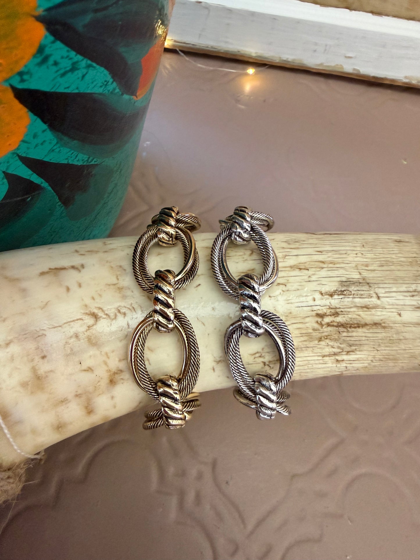Linked Chain Bracelets Gold or Silver