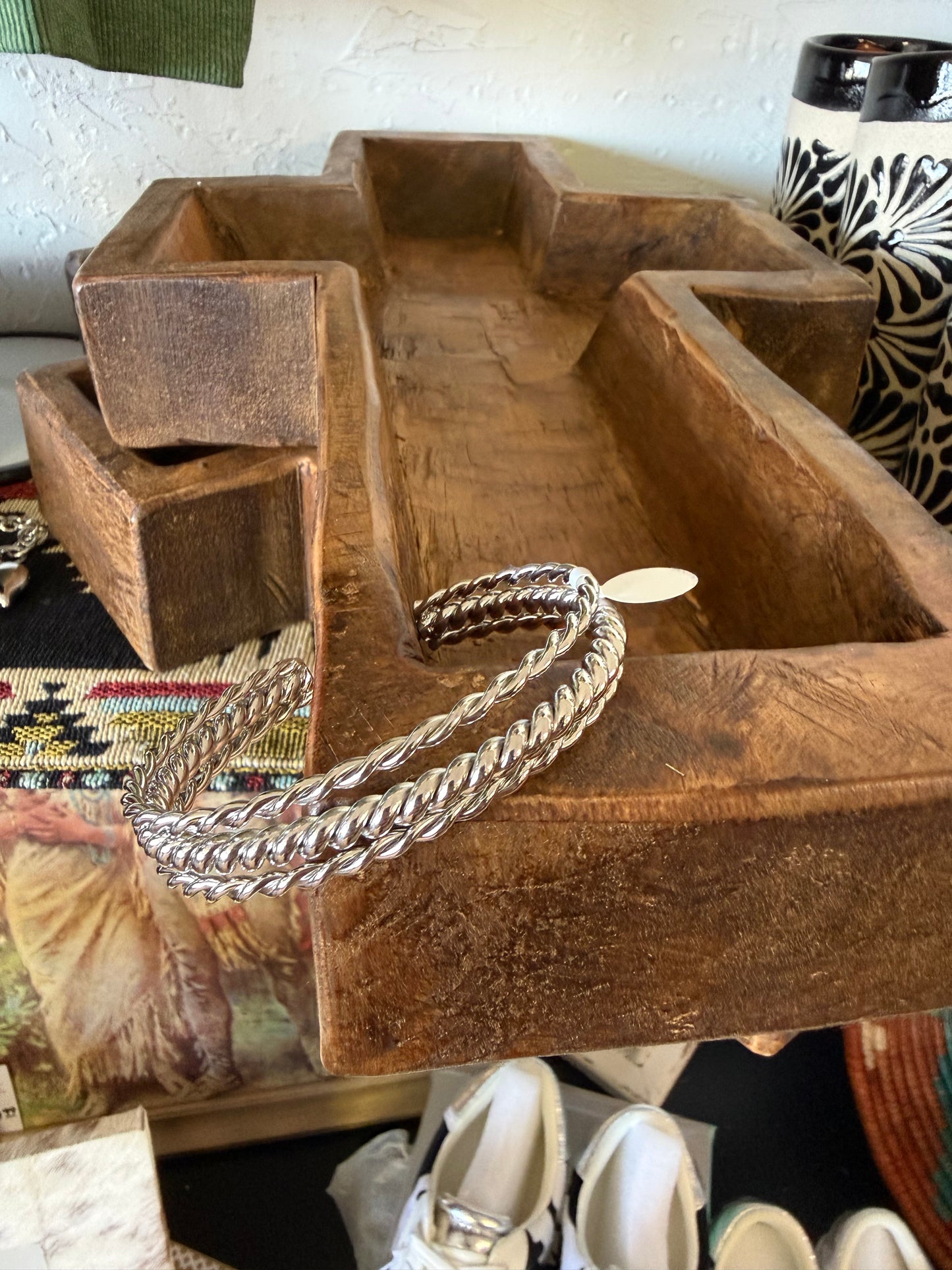 Silver Rope Cuff