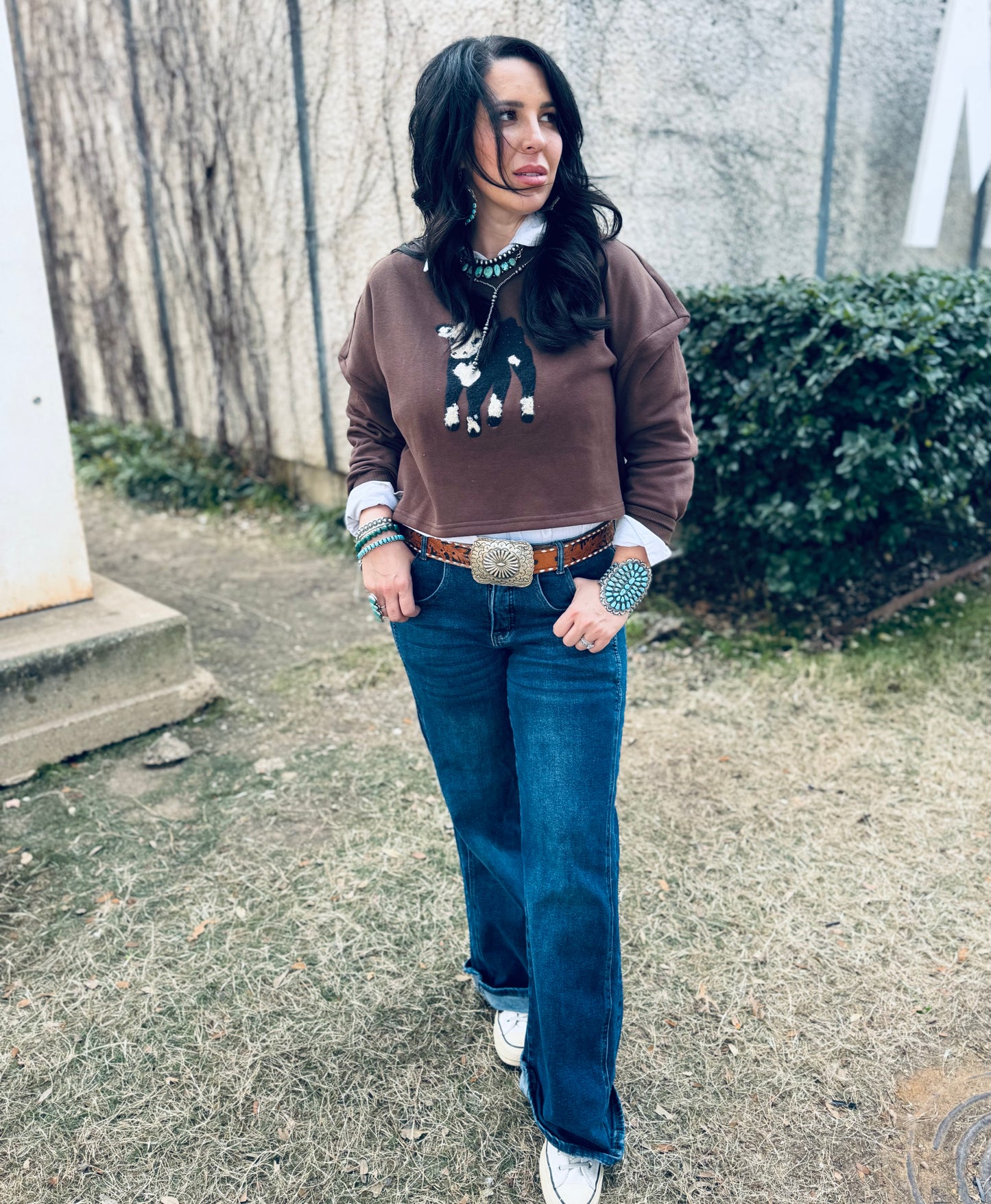 Black Baldy Calf Sweatshirt