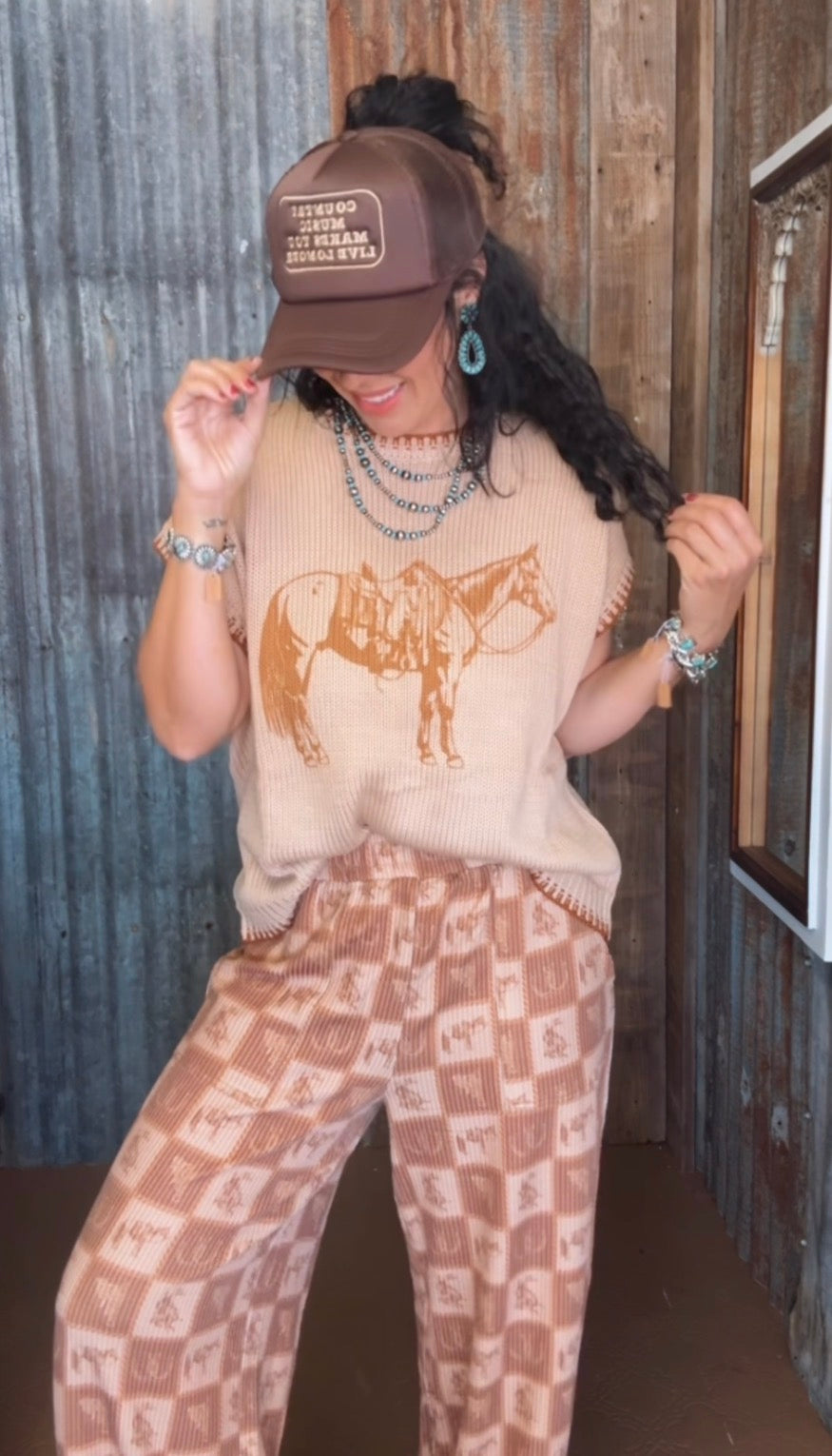 Cowpony Tan Sweater