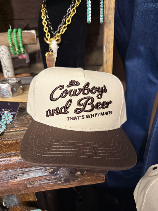 Cowboys & Beer Hat - Brown