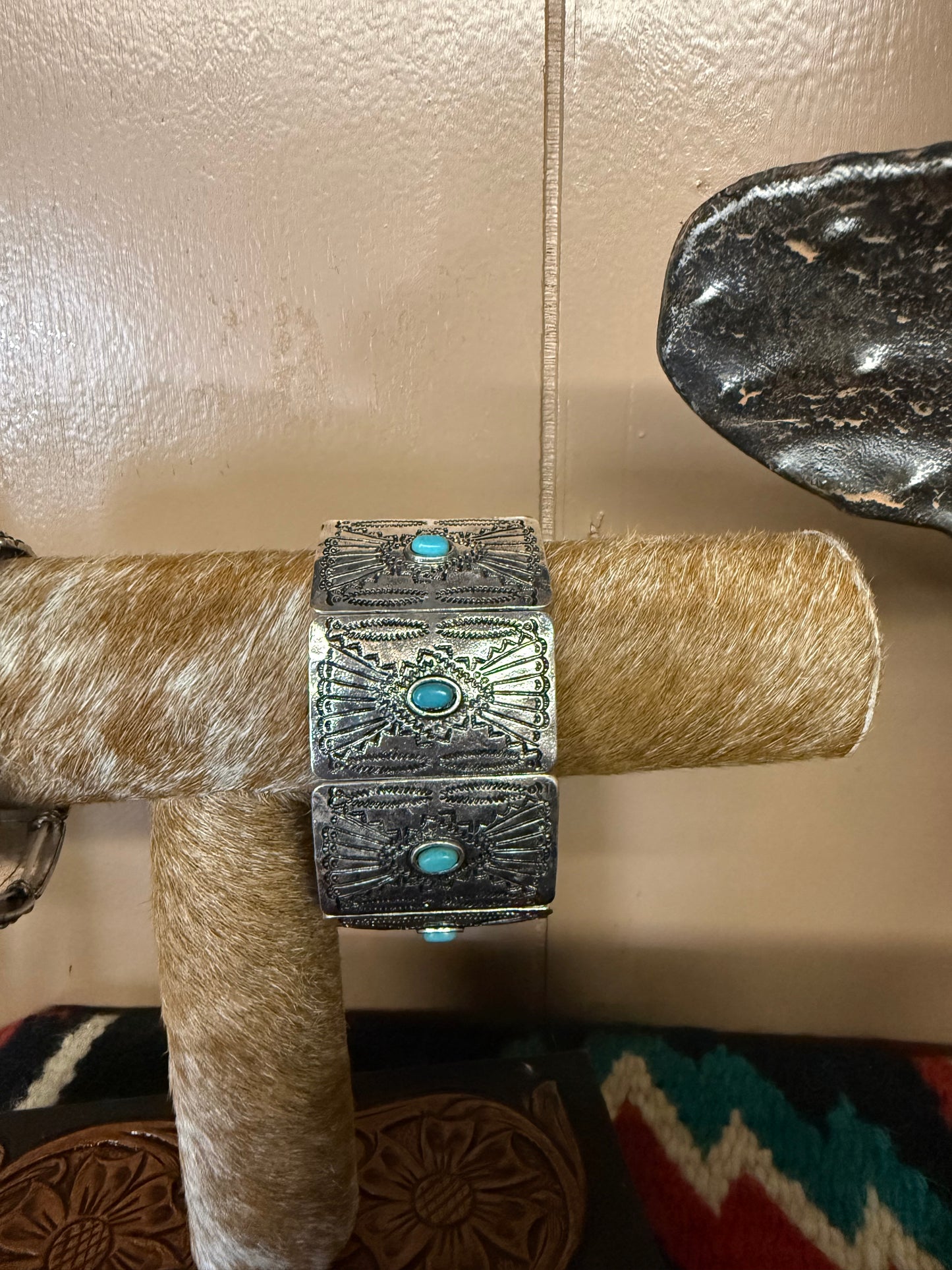 Diamond Turquoise Stretch Bracelet